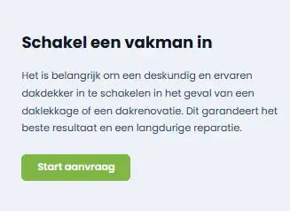 Groene knop met witte tekst 'start aanvraag' op een lichtgrijze achtergrond.